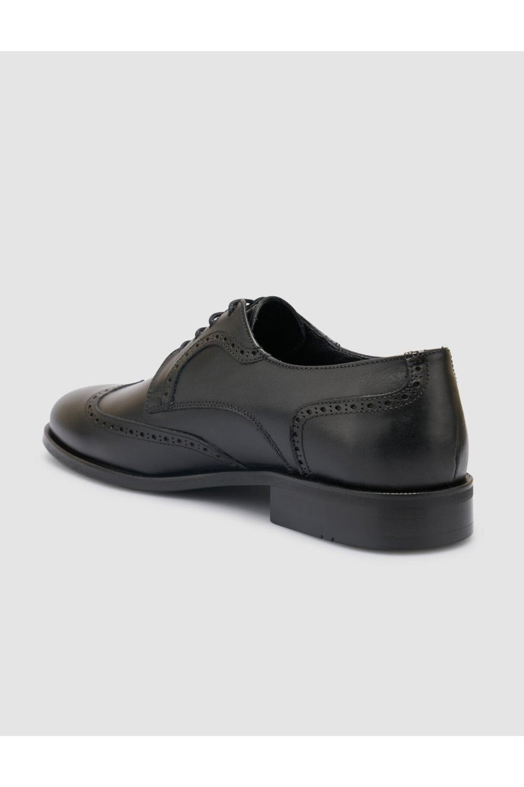 Cabani Shoes Chaussures classiques pour hommes en cuir véritable avec détails en lacets, noires. - Multicolore