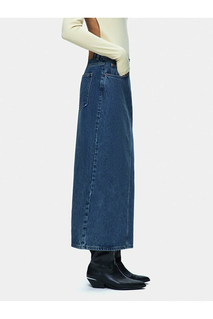 LTB Femme Jupe Danica Bleue Devika Wash 01009612211607455867-Std - Bleu