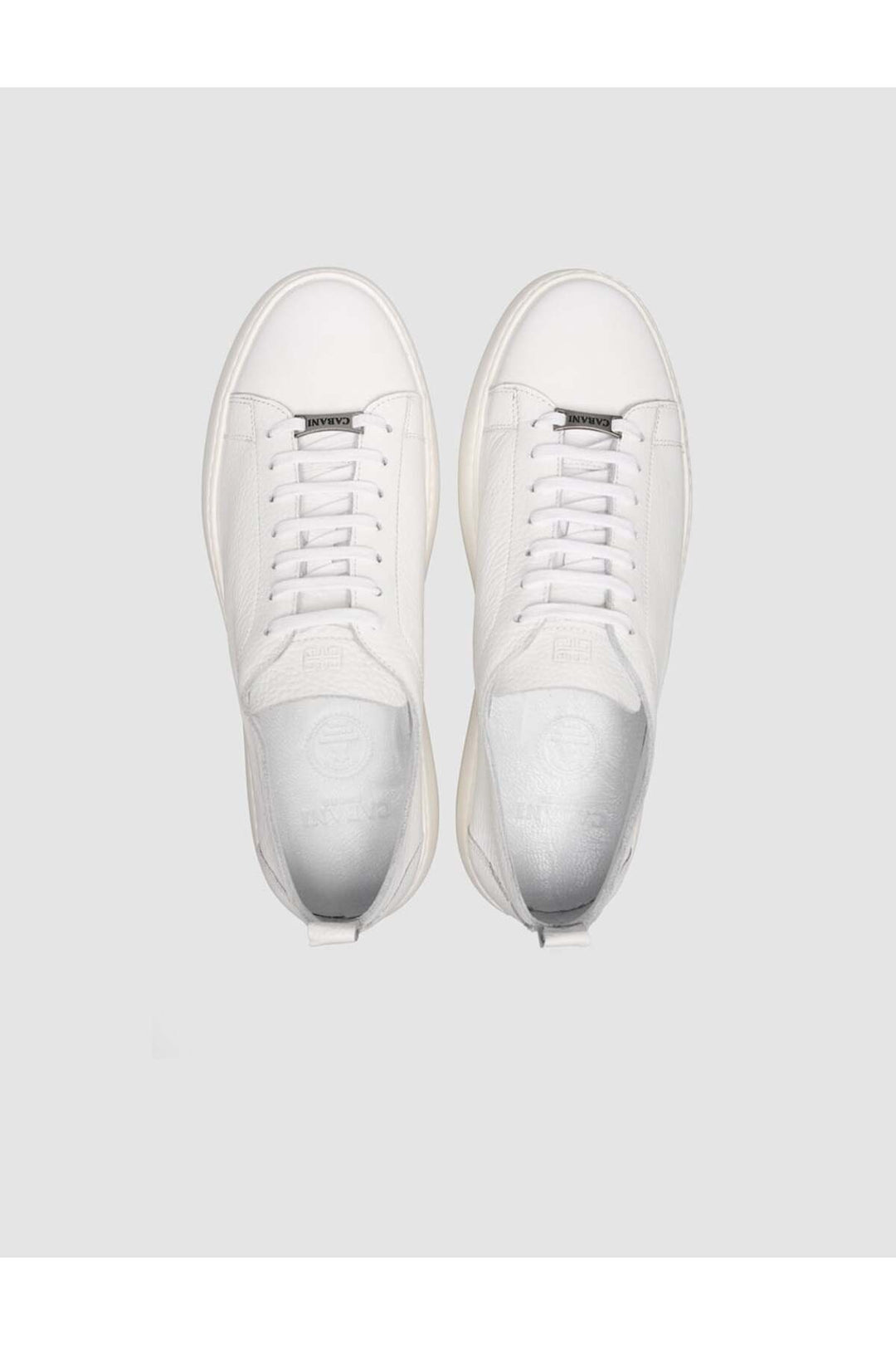 Cabani Shoes Sneaker minimal homme en cuir blanc - Blanc