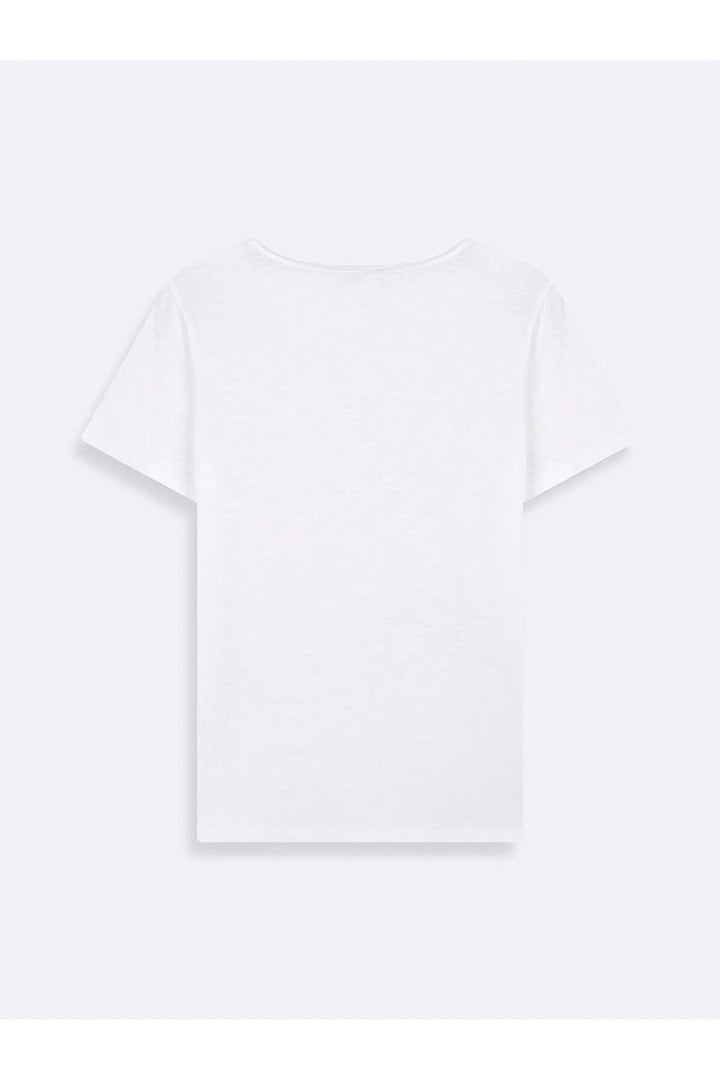 LTB T-shirt blanc à manches courtes sous pression HOBESA 1225801286089100 pour femme
