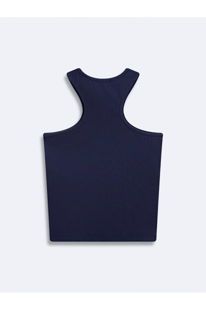 LTB Singlet bleu marine basique côtelé sans manches