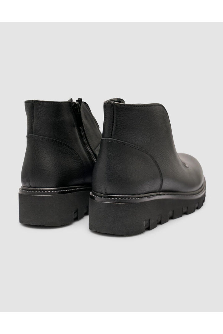 Cabani Shoes Bottines pour femmes en cuir véritable noir avec pierres. - Multicolore