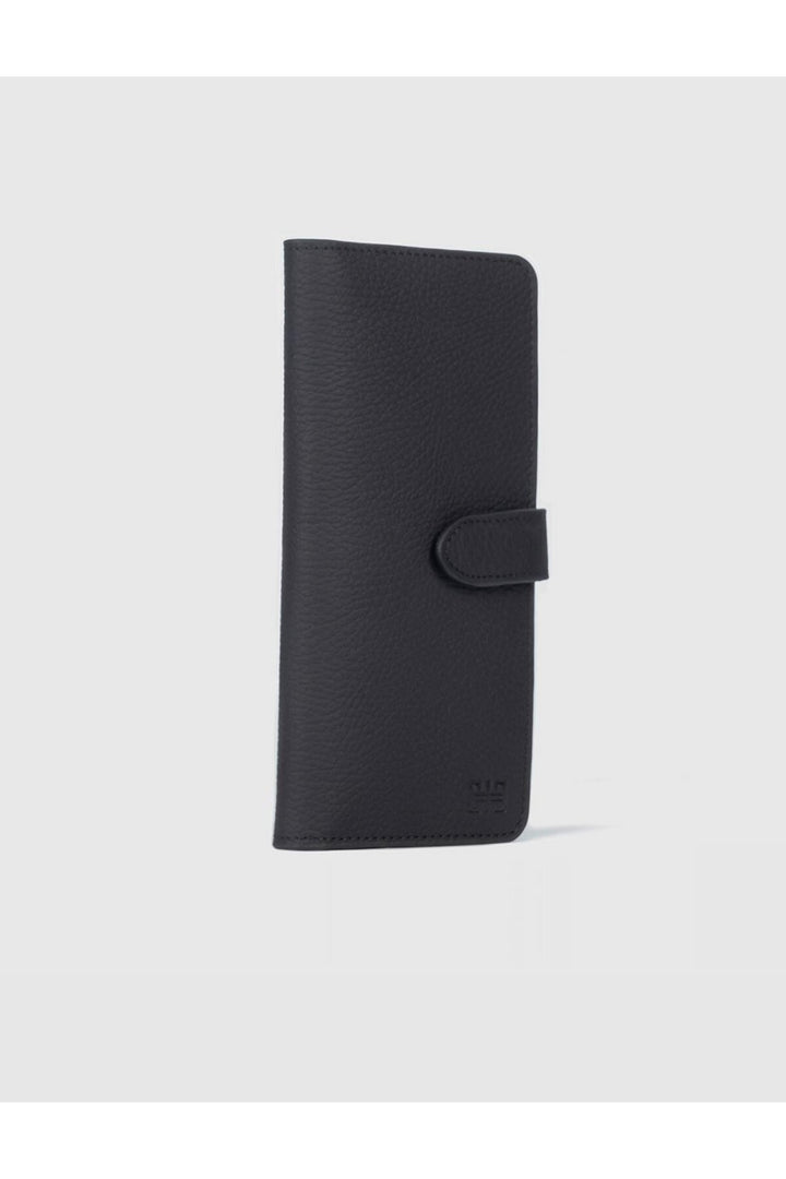 Cabani Shoes Portefeuille en cuir véritable noir pour femme - Noir