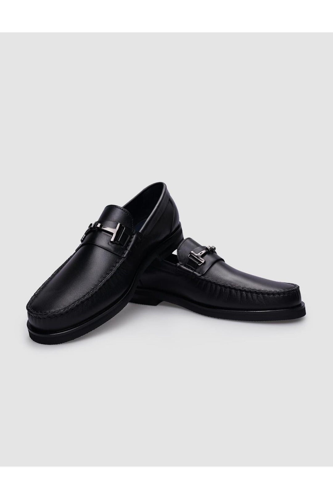 Cabani Shoes Chaussures classiques pour hommes en cuir véritable noir avec boucle à 100% - Multicolore