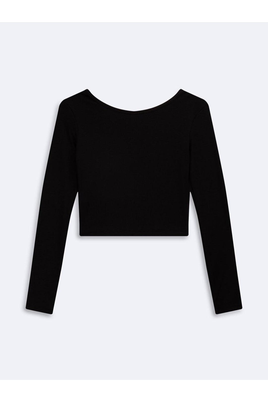 LTB Sweatshirt Noir à Col Roulé et Manches Longues Crop - Noir