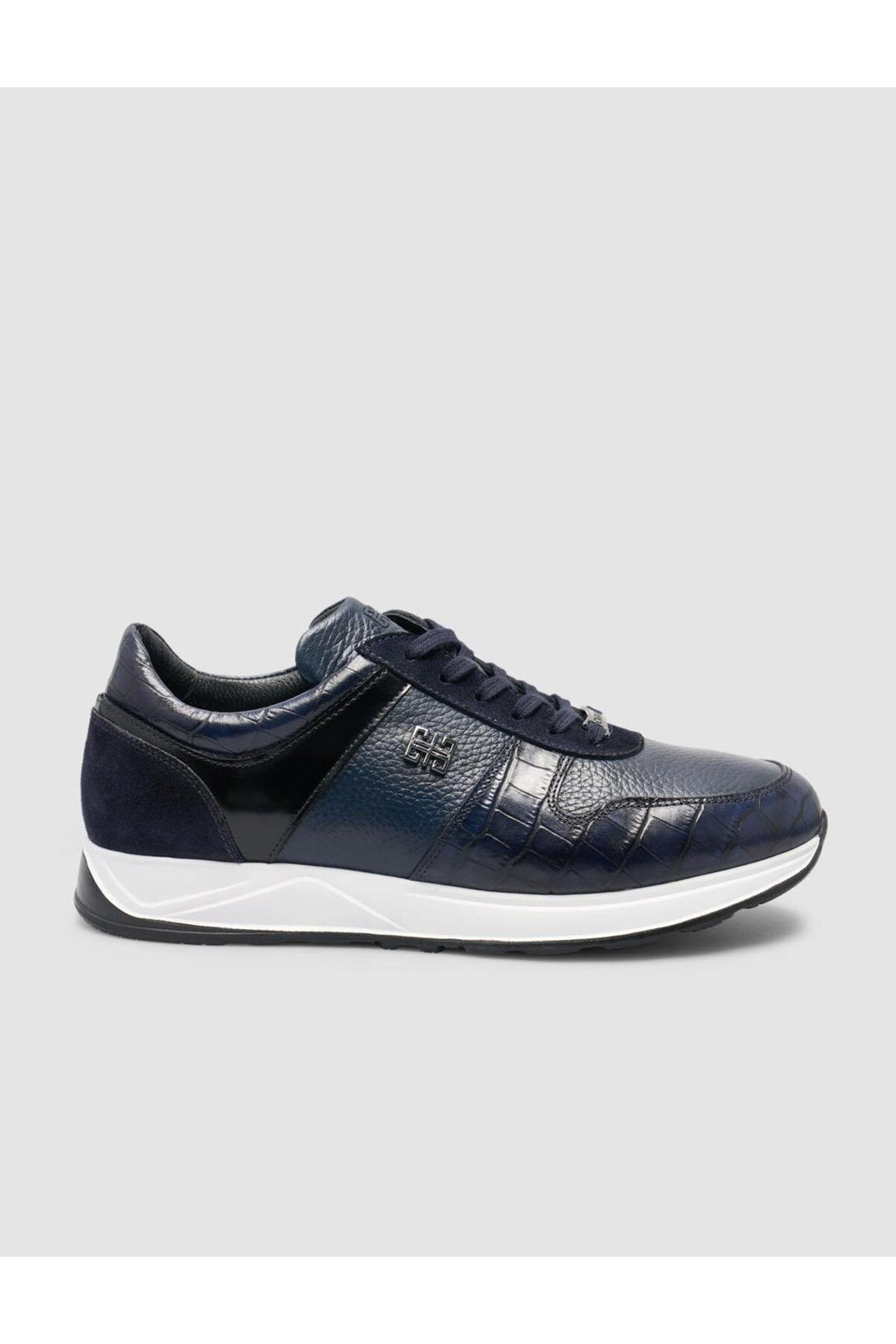 Cabani Shoes %100 Cuir véritable Bleu marine Chaussures de sport pour hommes - Bleu marine