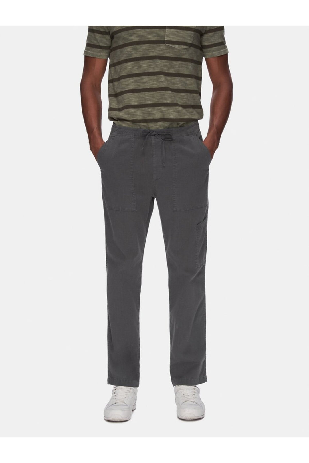 LTB Pantalon droit en gabardine anthracite