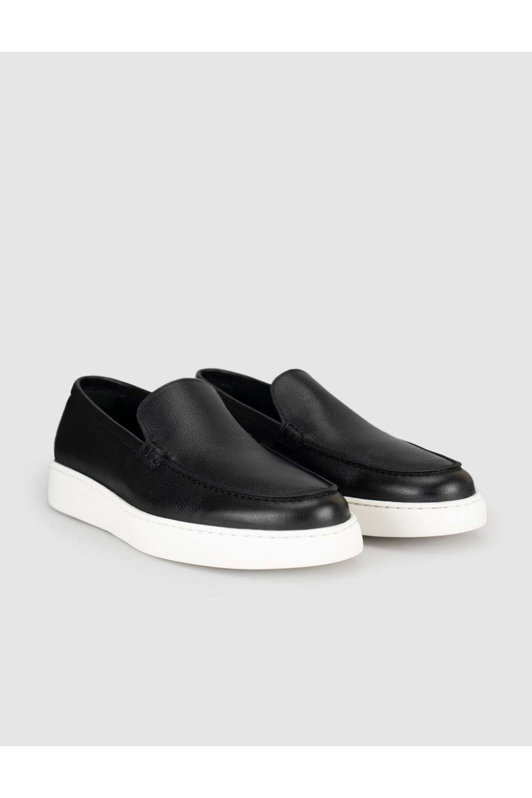 Cabani Shoes Chaussures Loafer pour hommes en cuir véritable avec semelle noire et blanche - Multicolore