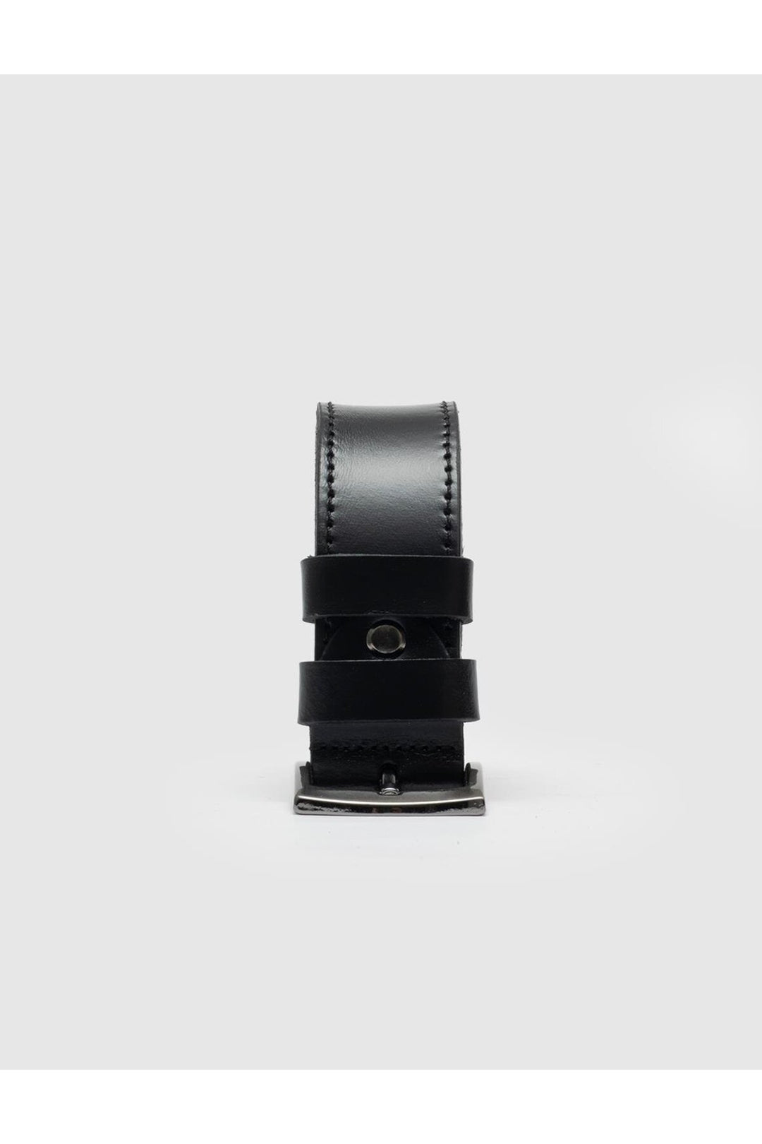 Cabani Shoes Ceinture classique pour homme en cuir véritable noir de 3,5 cm avec couture. - Multicolore