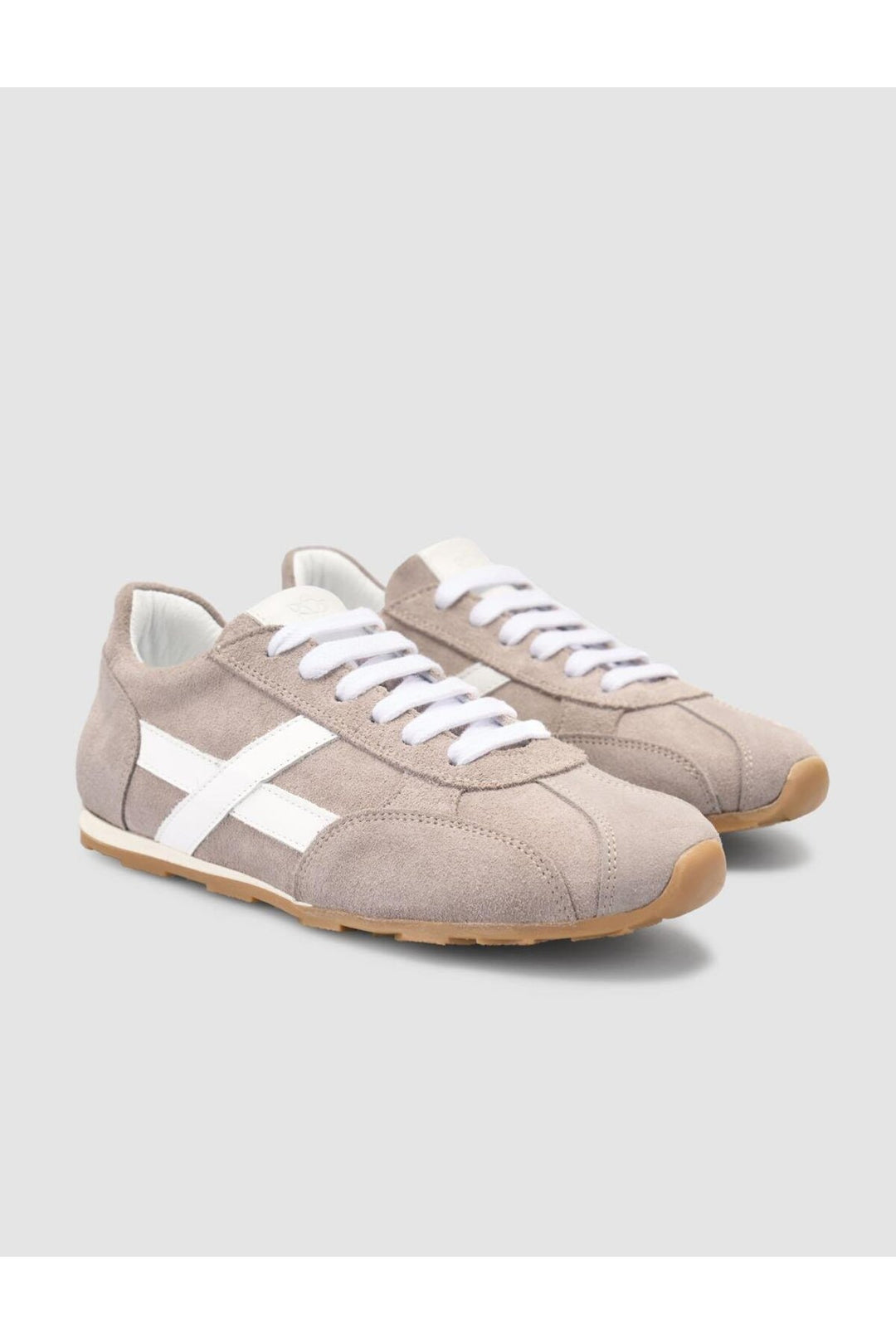 Cabani Shoes MonaMae 100% Cuir Véritable Beige Suédé Baskets Femme - Beige