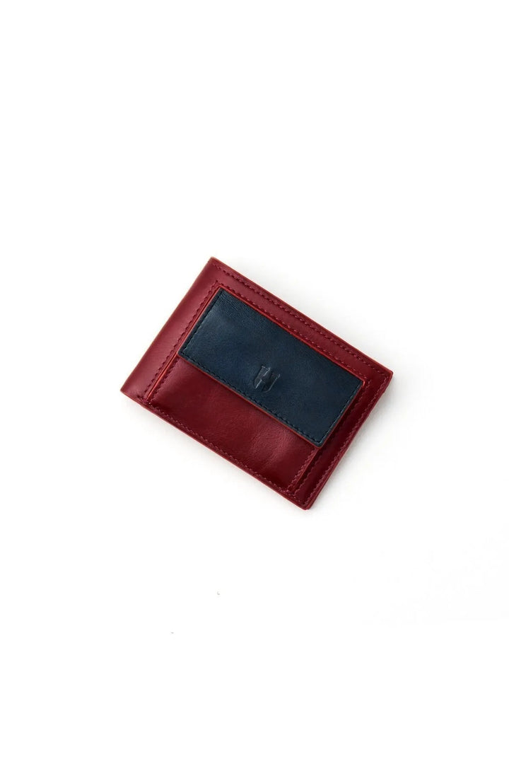 Helmbrook Portefeuille en cuir véritable pour homme Design de poche Multi-Baie RFID Protégé Rigby Bordeaux Bleu Marine