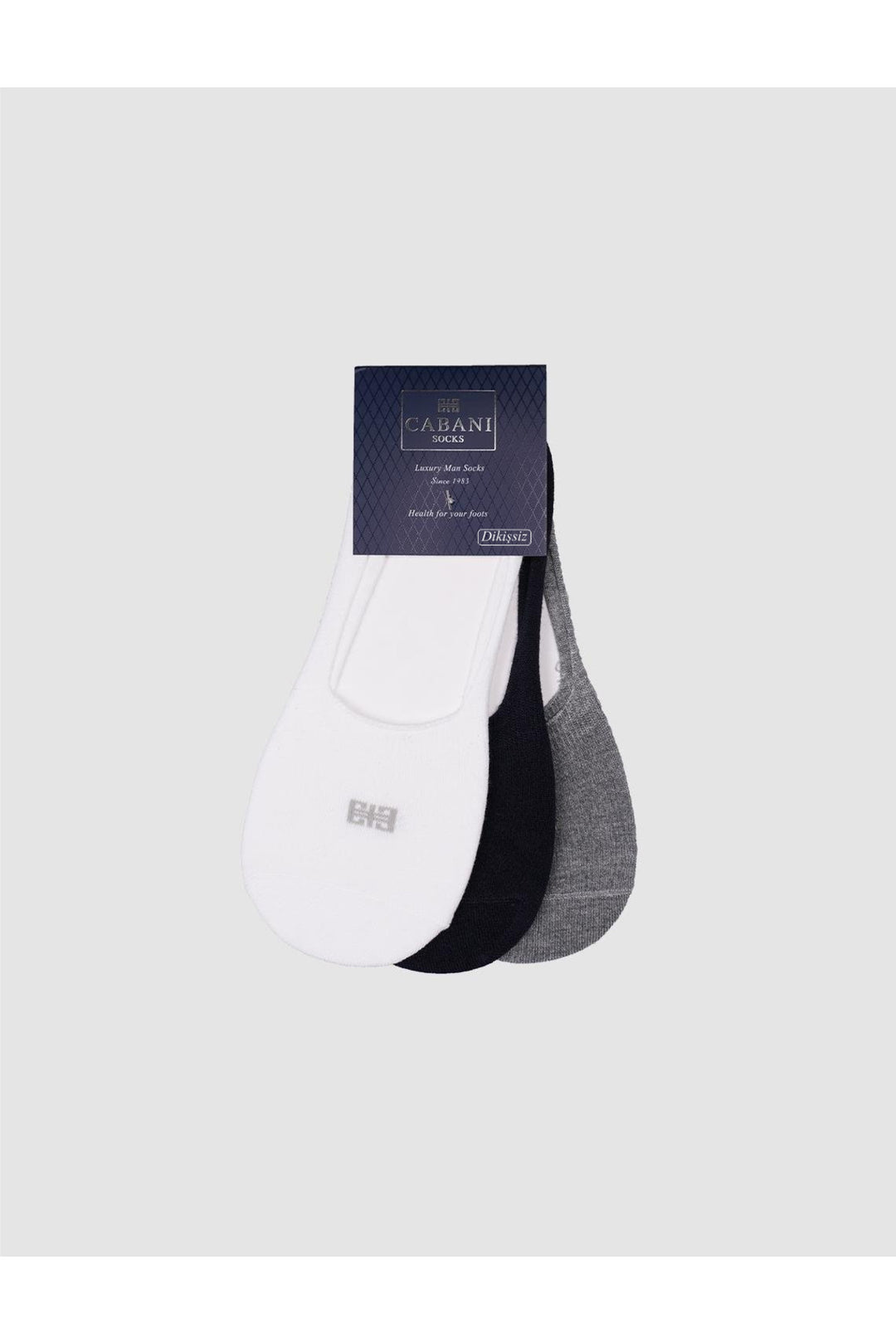 Cabani Shoes Chaussettes pour hommes Bambu 3 pièces - Blanc - Bleu marine - Multicolore