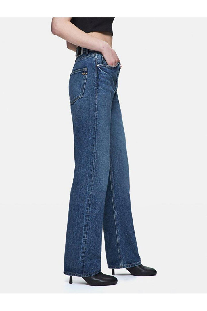 LTB Pantalon en jean taille haute uni Vanetta Celestia