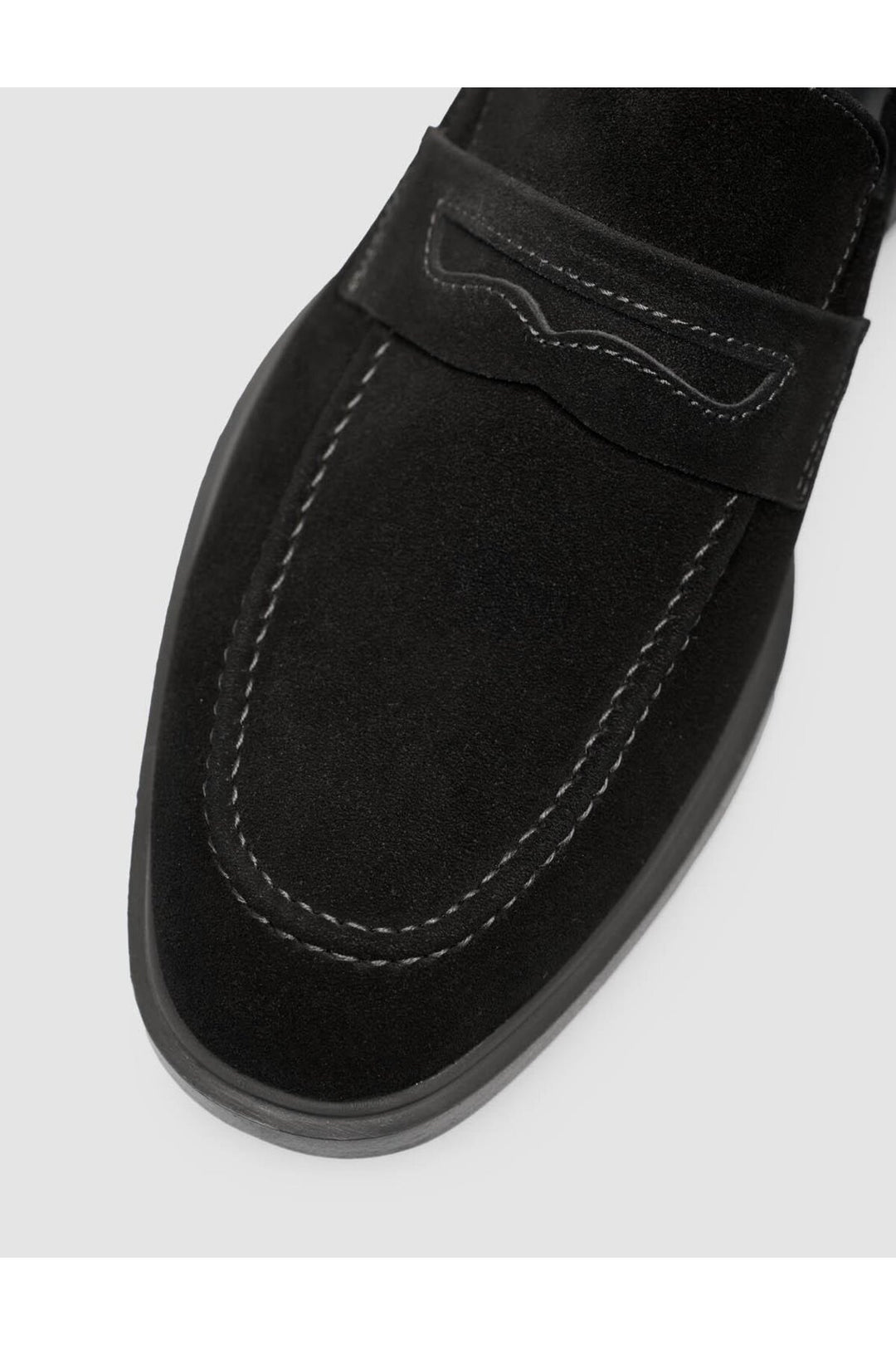 Cabani Shoes Mocassins pour hommes en cuir véritable suédé noir - Noir
