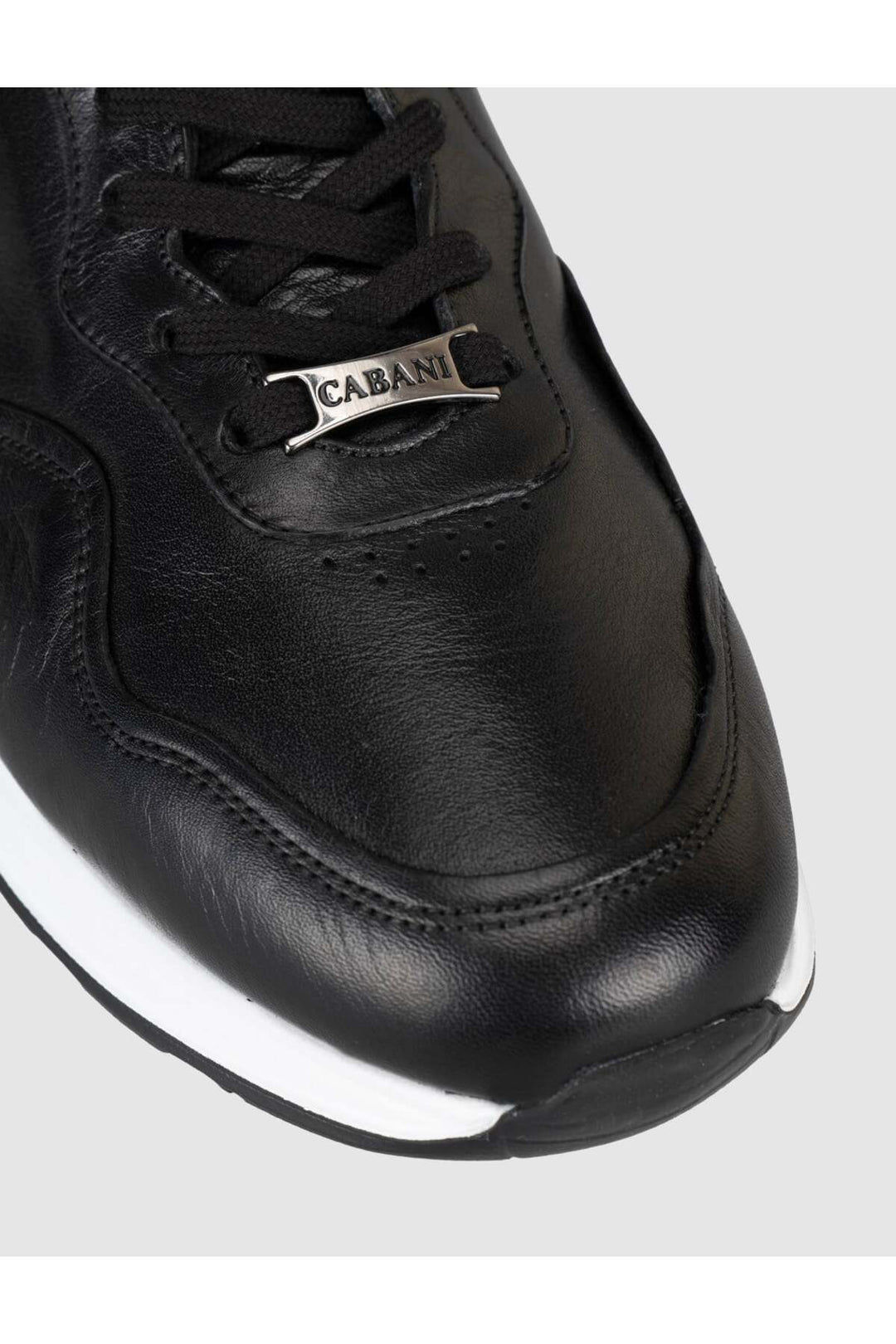 Cabani Shoes Baskets en cuir véritable noir pour homme avec semelle Eva - Multicolore