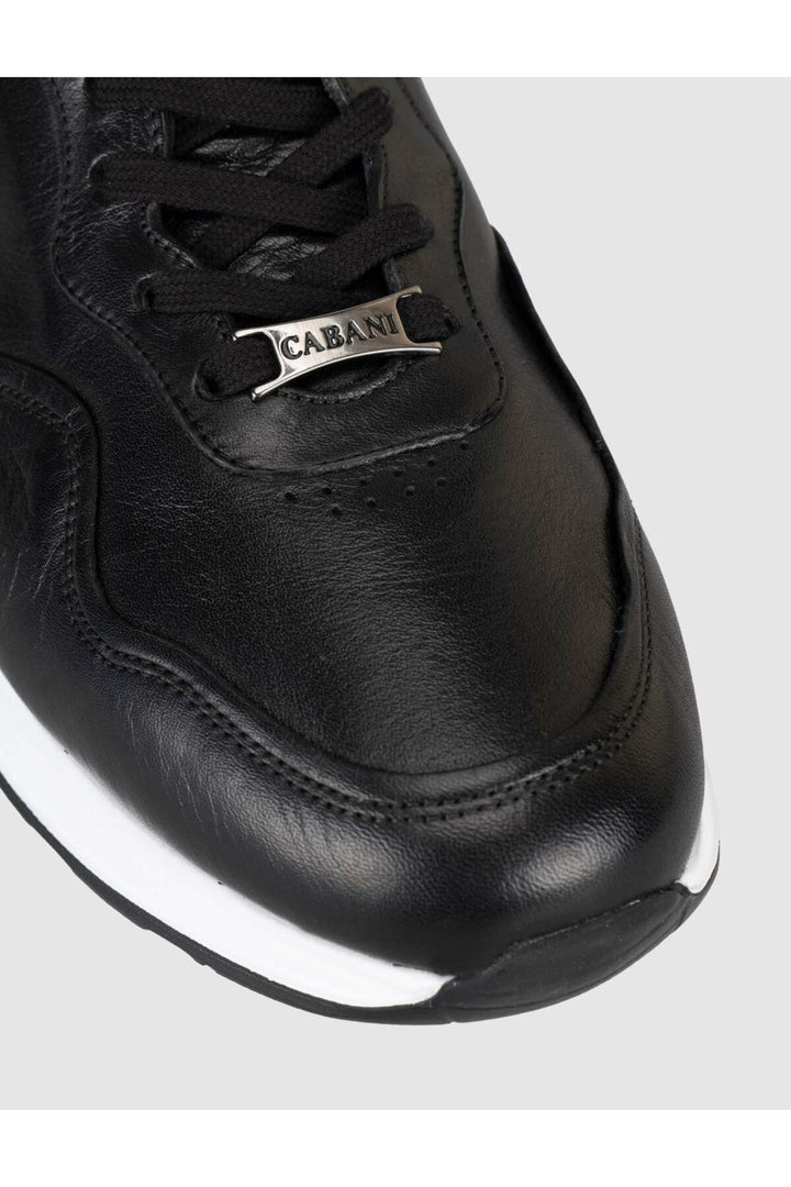 Cabani Shoes Baskets en cuir véritable noir pour homme avec semelle Eva - Multicolore