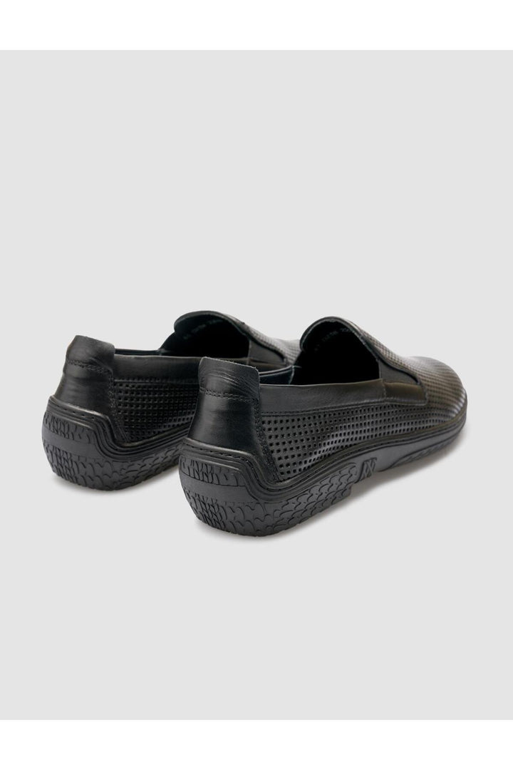 Cabani Shoes %100 Cuir véritable Noir Mocassins pour hommes - Noir