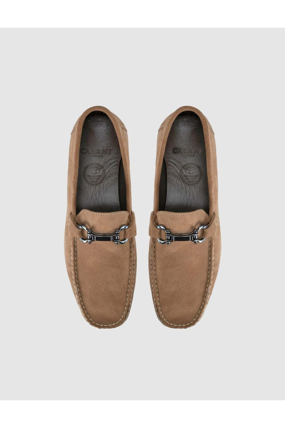 Cabani Shoes Mocassins pour hommes en cuir suédé tabac - Tabac