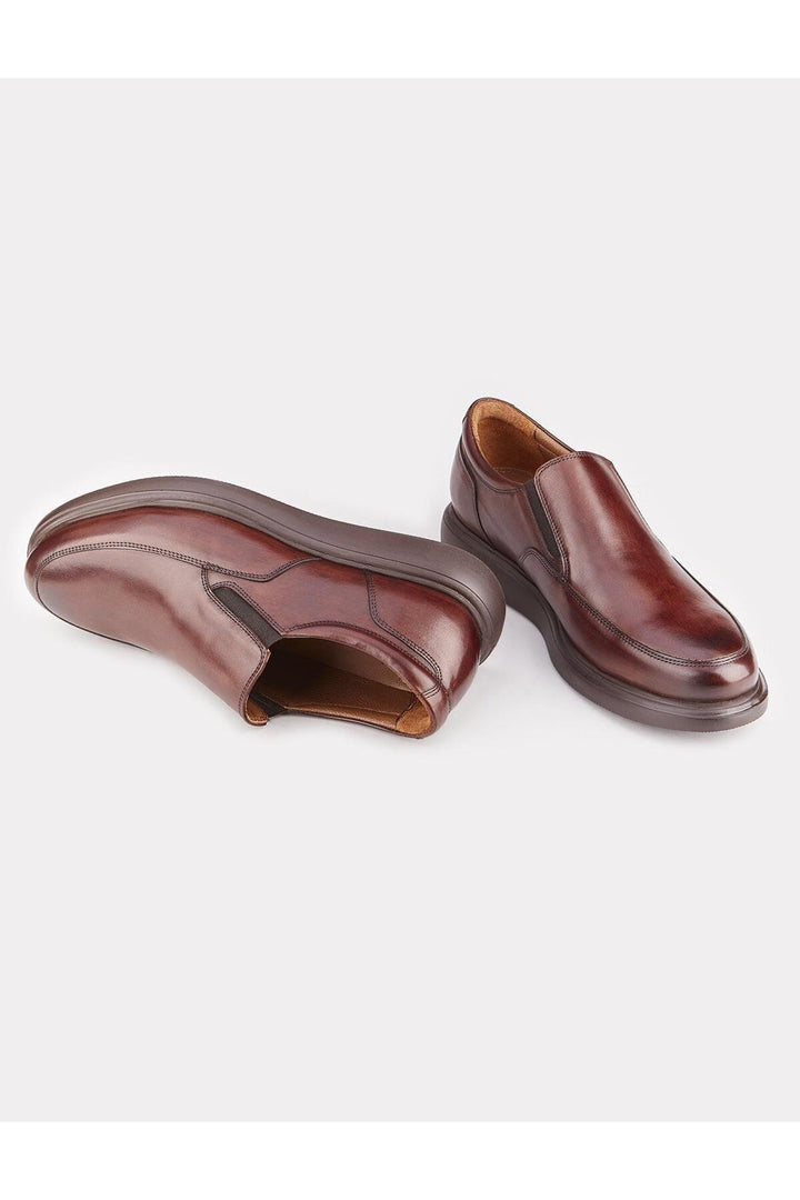 Cabani Shoes Chaussures décontractées en cuir véritable marron pour homme - Marron