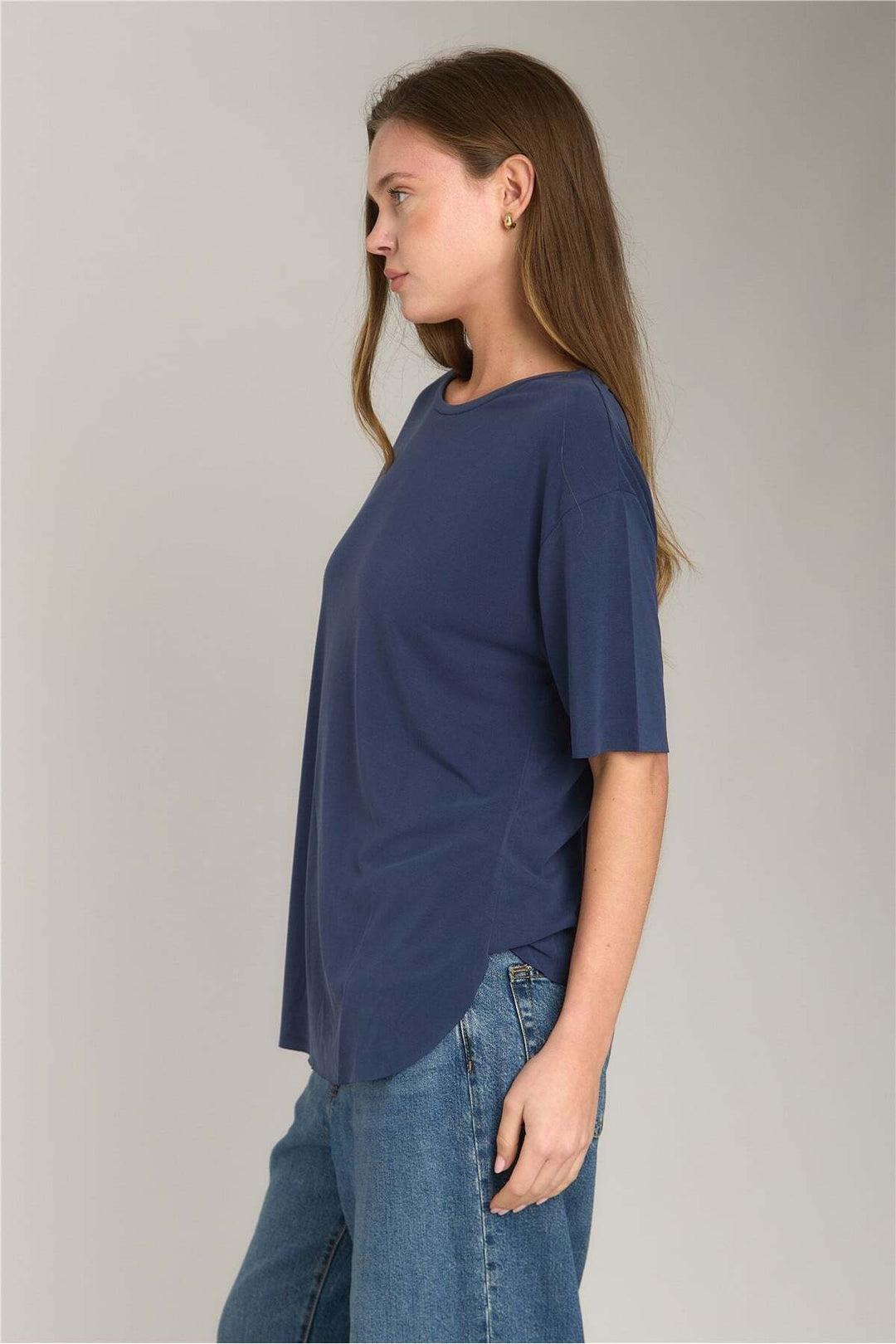 Lovely Things ADELE T-shirt sans couture Basique Vêtements supérieurs Haut de pyjama - Bleu marine