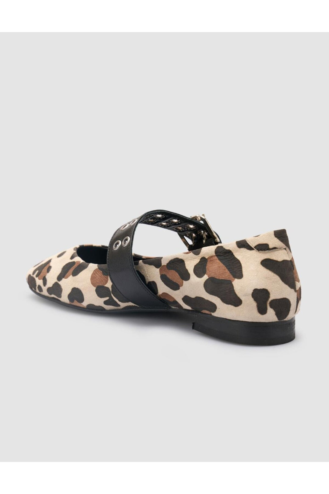 Cabani Shoes %100 Cuir véritable Ballerines léopard beige pour femmes - Beige