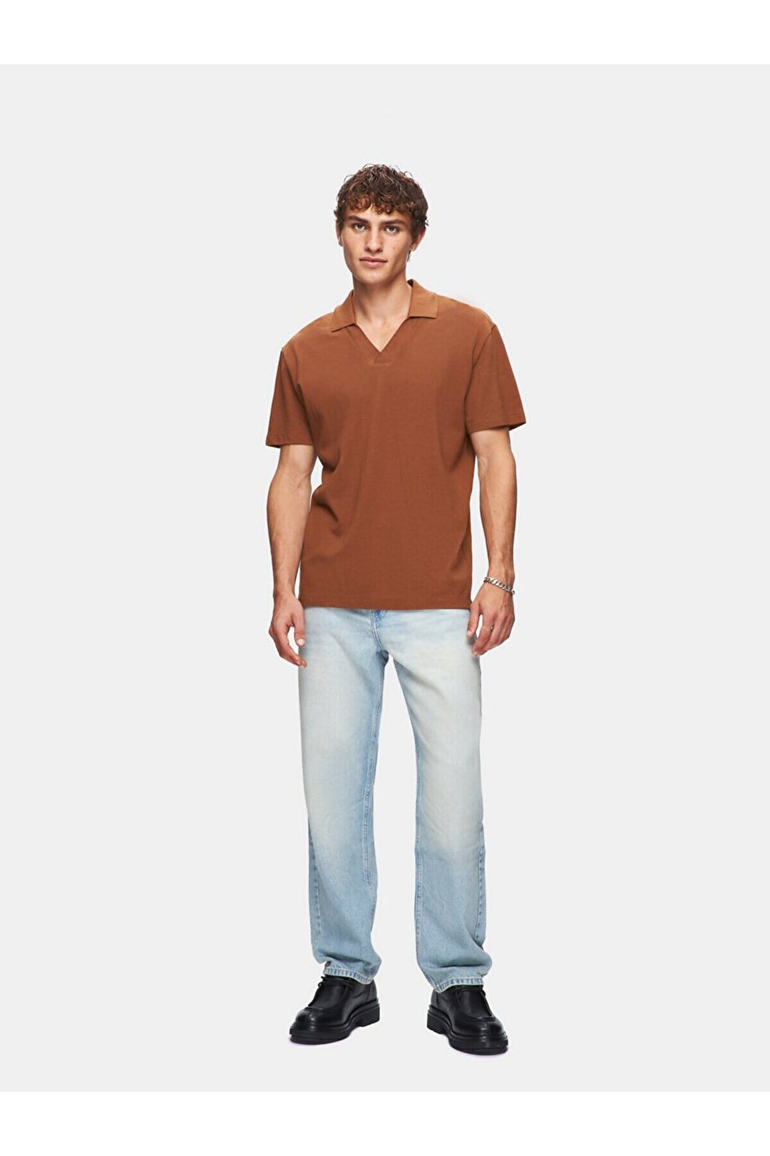 LTB Polo à col roulé classique Bass Brown Tee-shirt