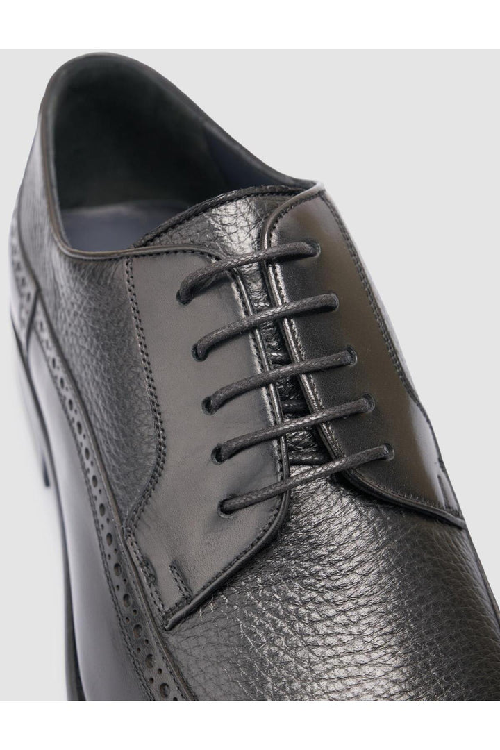 Cabani Shoes Chaussures classiques pour hommes en cuir véritable noir à lacets 100% - Multicolore