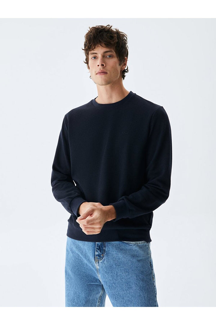 LTB Sweat ras du cou bleu marine