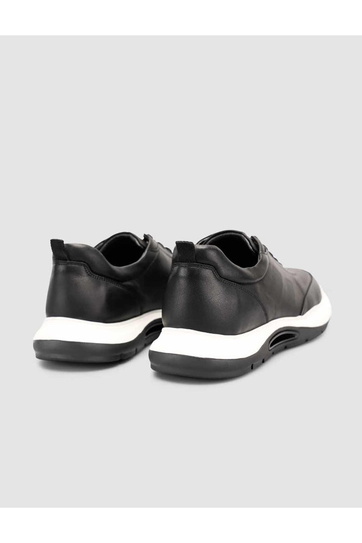 Cabani Shoes Chaussures de sport pour hommes en cuir véritable noires saisonnières - Noir
