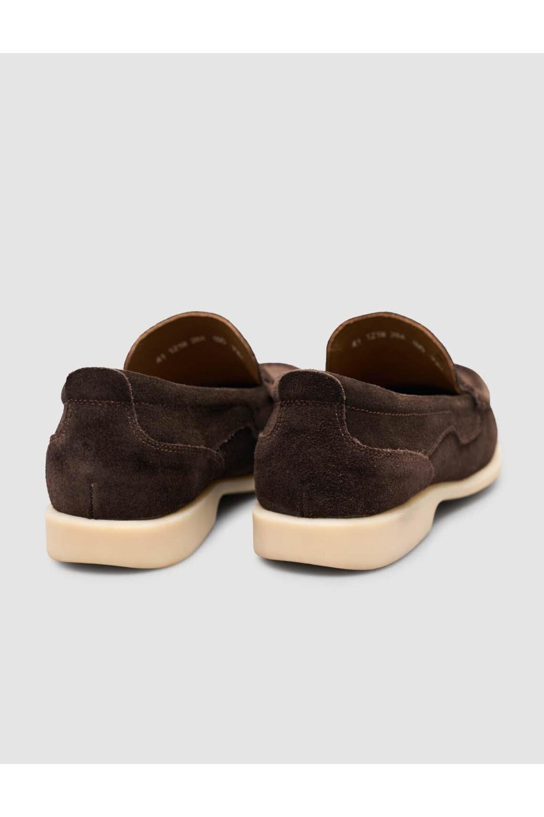 Cabani Shoes Chaussures Loafer pour hommes en cuir suédé véritable sans lacets, marron. - Marron