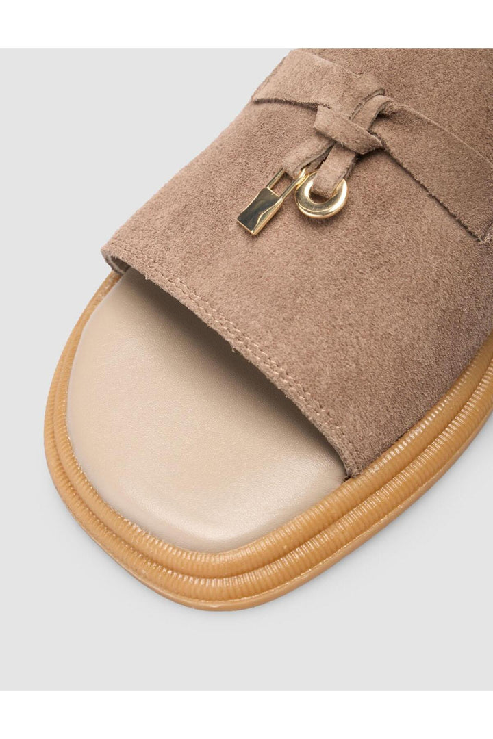 Cabani Shoes %100 Cuir véritable Sandales femmes marron - Marron