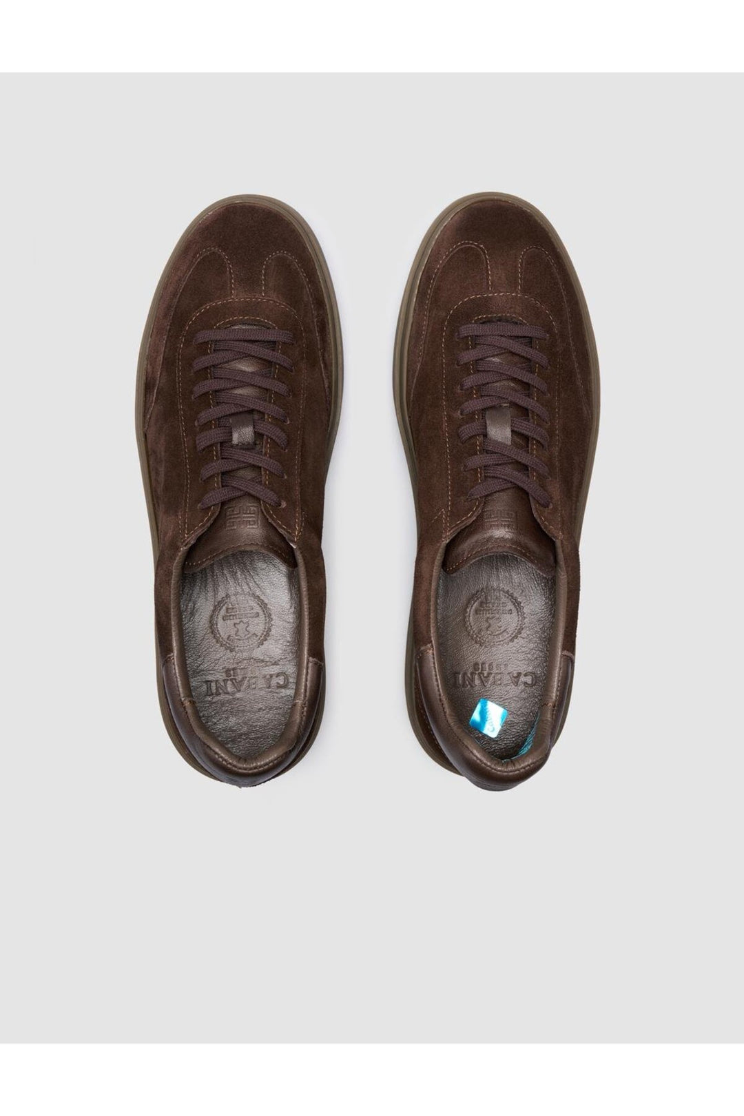 Cabani Shoes %100 Cuir véritable Chaussures de sport pour hommes en daim marron - Marron