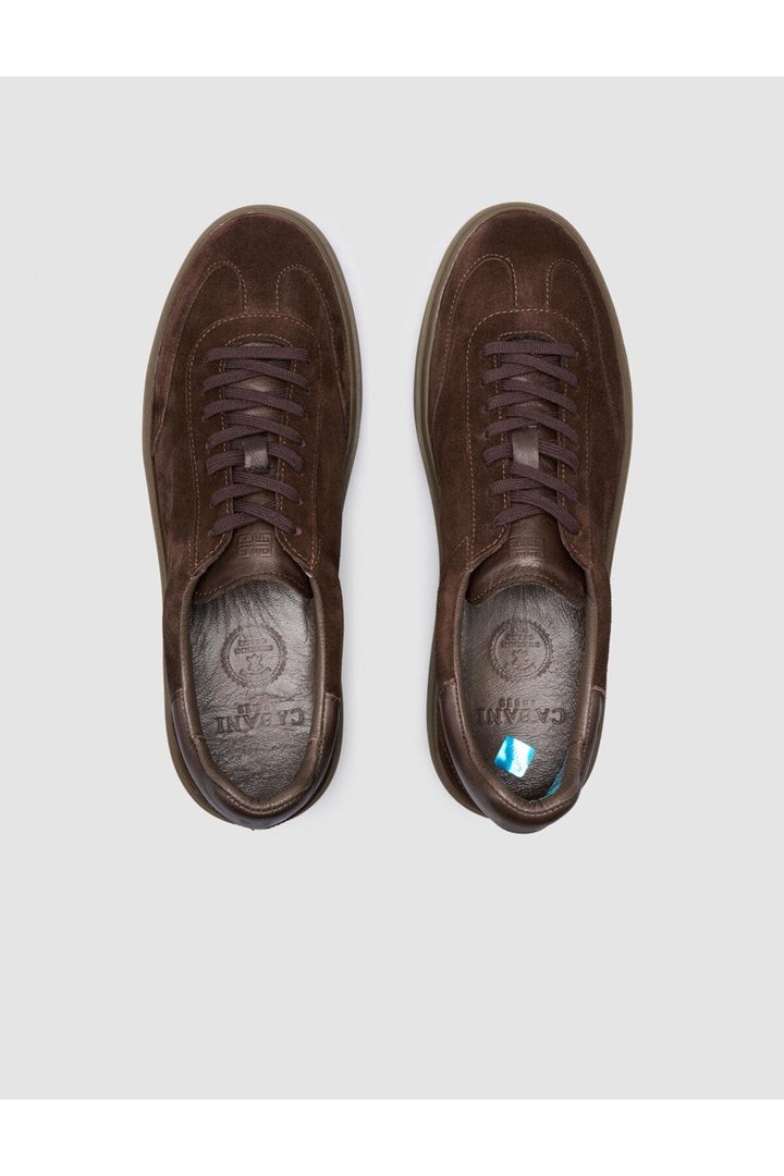 Cabani Shoes %100 Cuir véritable Chaussures de sport pour hommes en daim marron - Marron