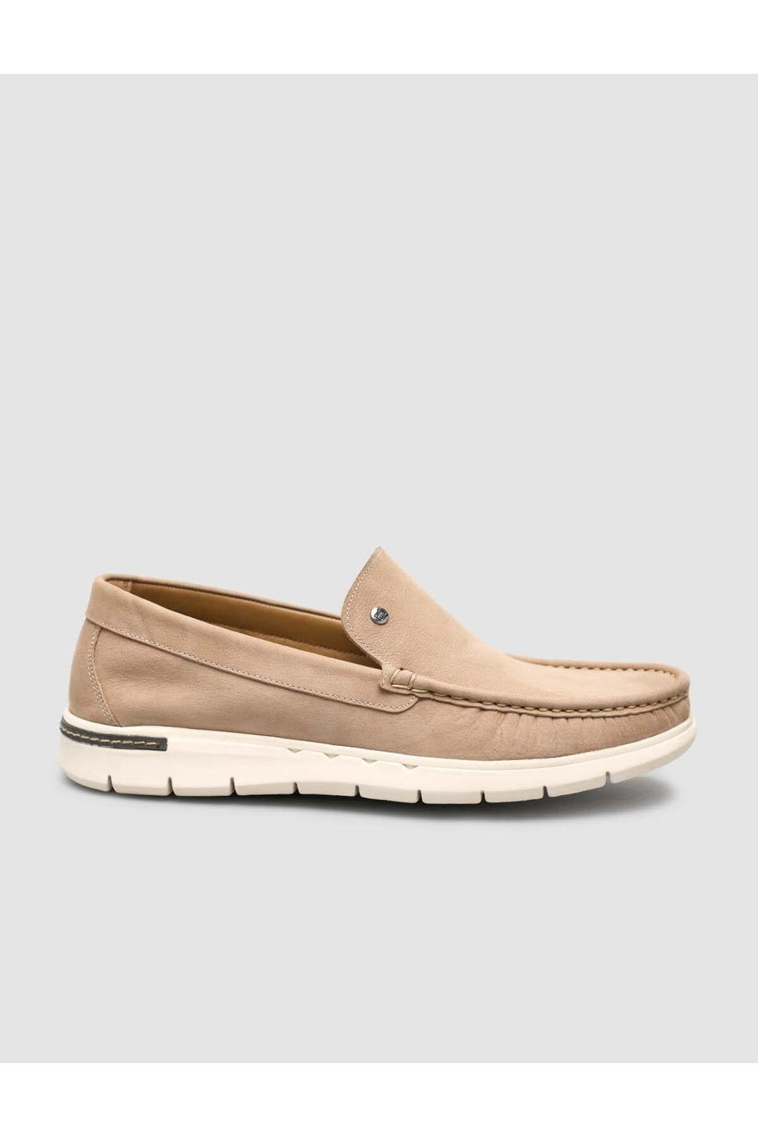 Cabani Shoes Livamo Mocassin Homme Quotidien en Nubuck Véritable Beige - Multicolore