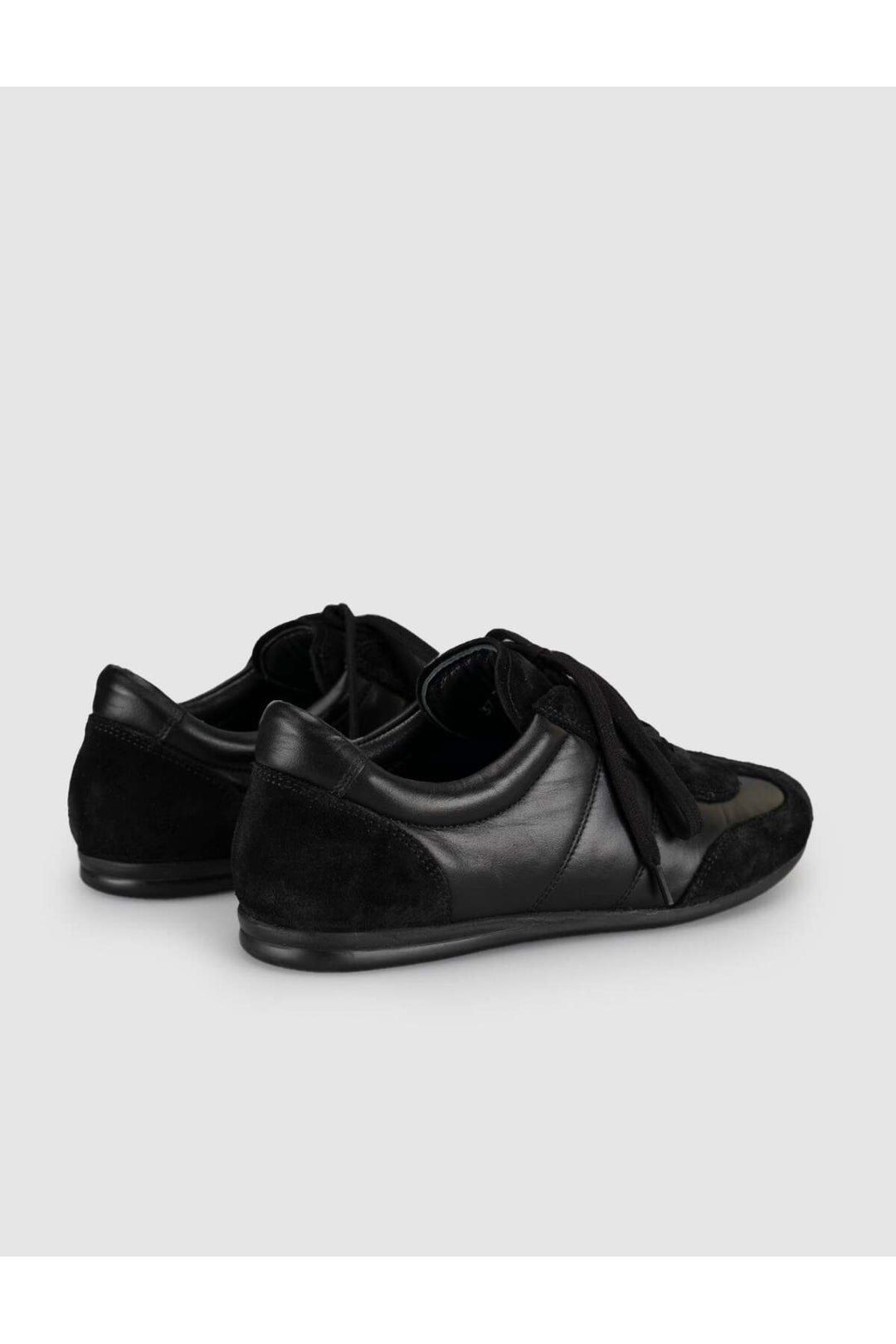 Cabani Shoes Baskets femme en cuir véritable suédé noir - Multicolore