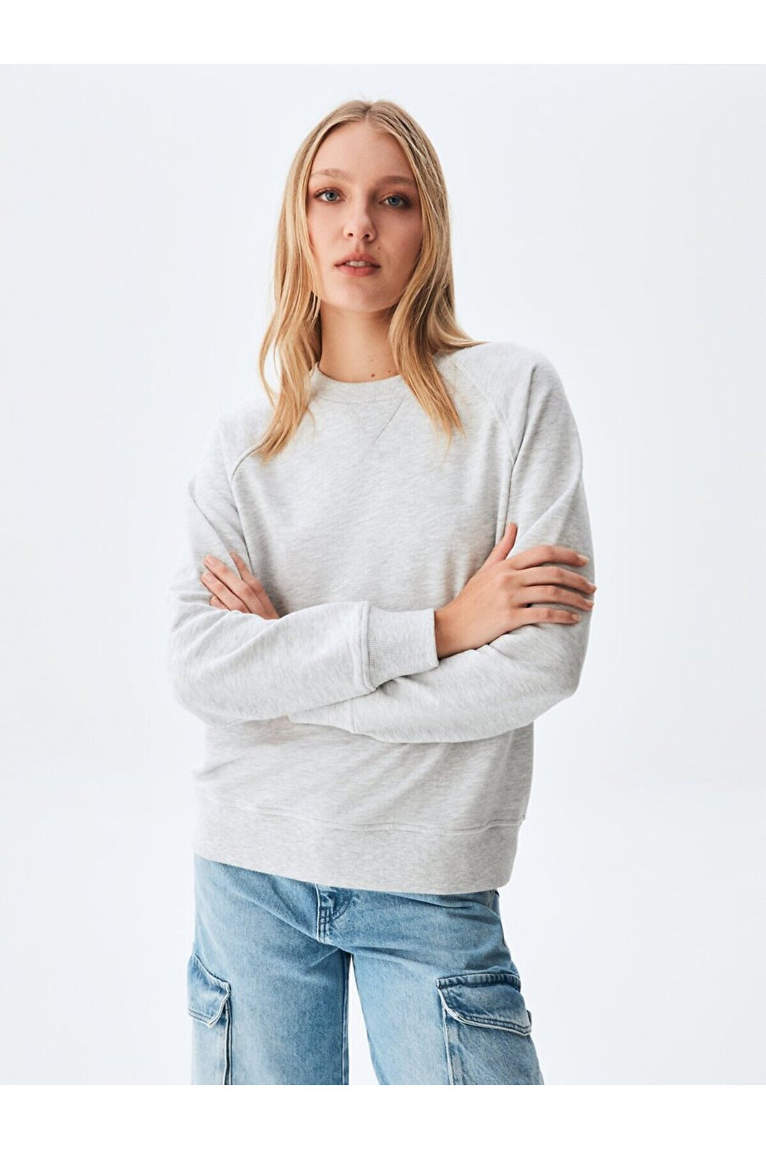 LTB Sweat gris pressé à col zéro