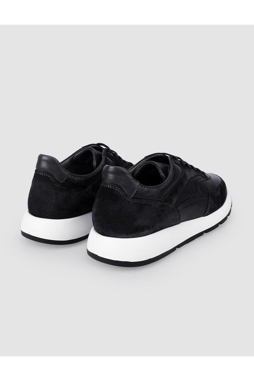 Cabani Shoes Aspen %100 Cuir Véritable Chaussures de Sport Noires pour Hommes - Noir