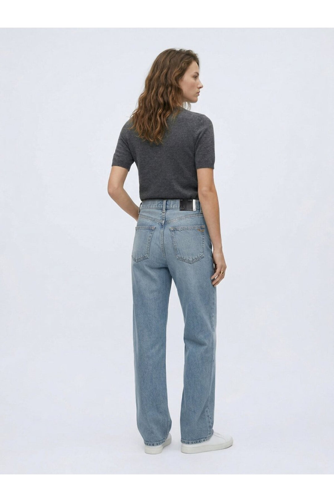 LTB Pantalon en Jean Indigo Taille Haute Droit Vanetta - Marron