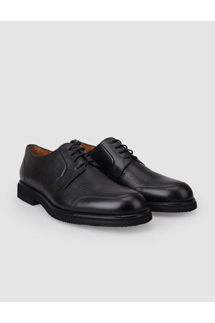 Cabani Shoes Chaussures classiques pour hommes en cuir véritable noir à lacets 100% - Multicolore
