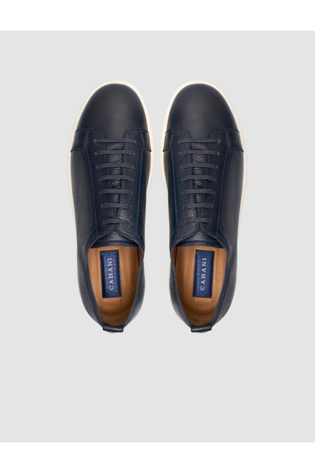 Cabani Shoes %100 Cuir véritable Bleu marine Chaussures de sport pour hommes - Bleu marine