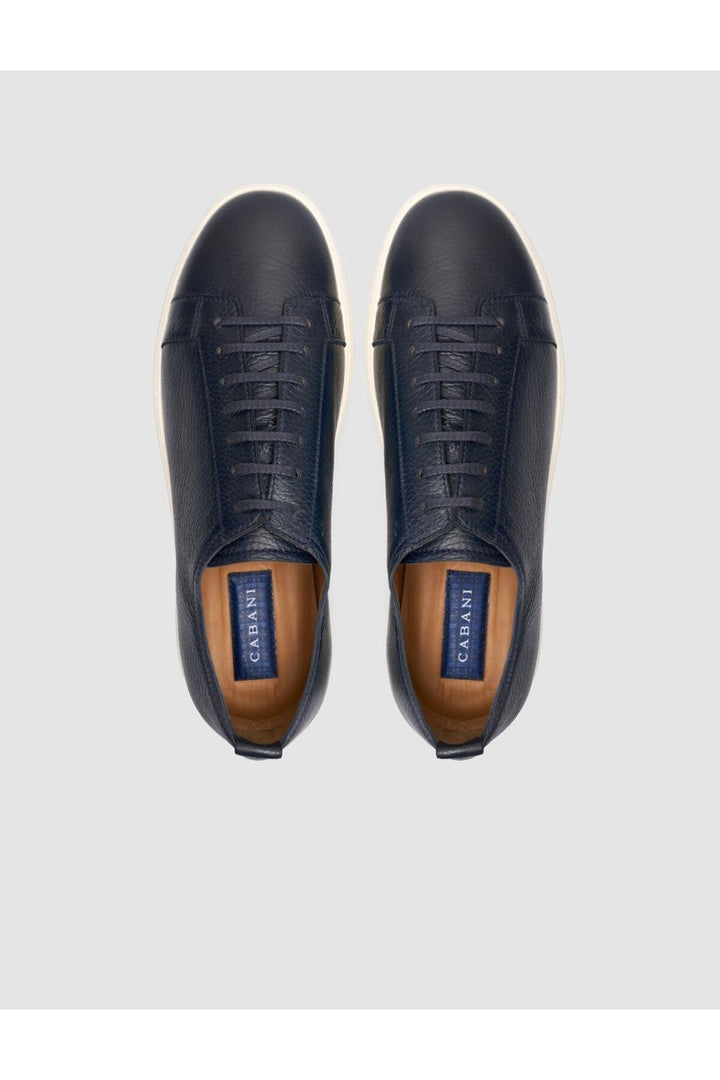 Cabani Shoes %100 Cuir véritable Bleu marine Chaussures de sport pour hommes - Bleu marine