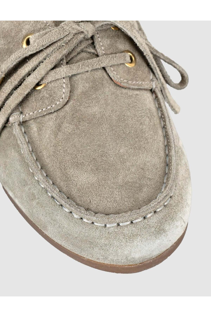 Cabani Shoes Mule loafer femme en cuir suédé beige - Multicolore