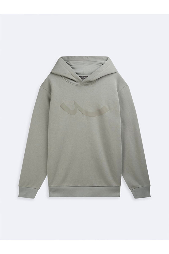 LTB Sweat à capuche imprimé manches longues Vert
