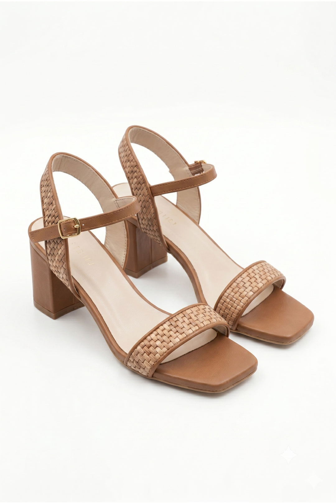 Wavelys DORA Sandale Femme avec Détails en Osier - Marron