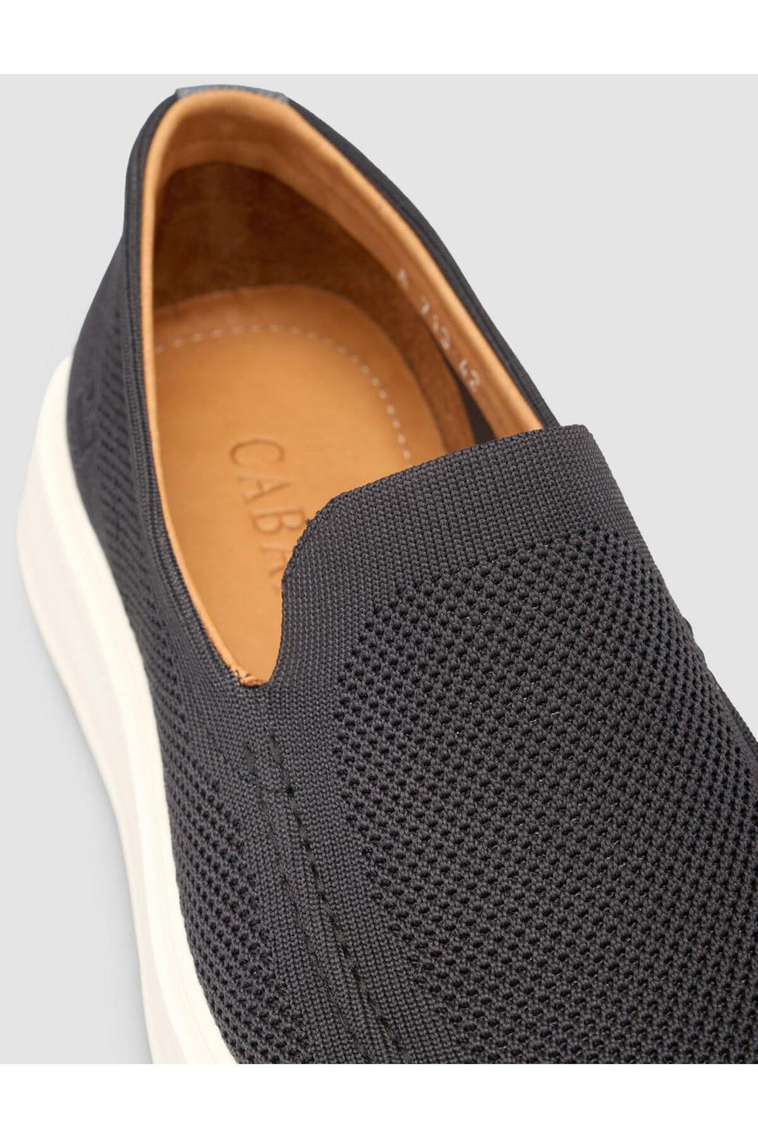 Cabani Shoes Chaussures de ville pour hommes sans lacets en tricot noires - Noir