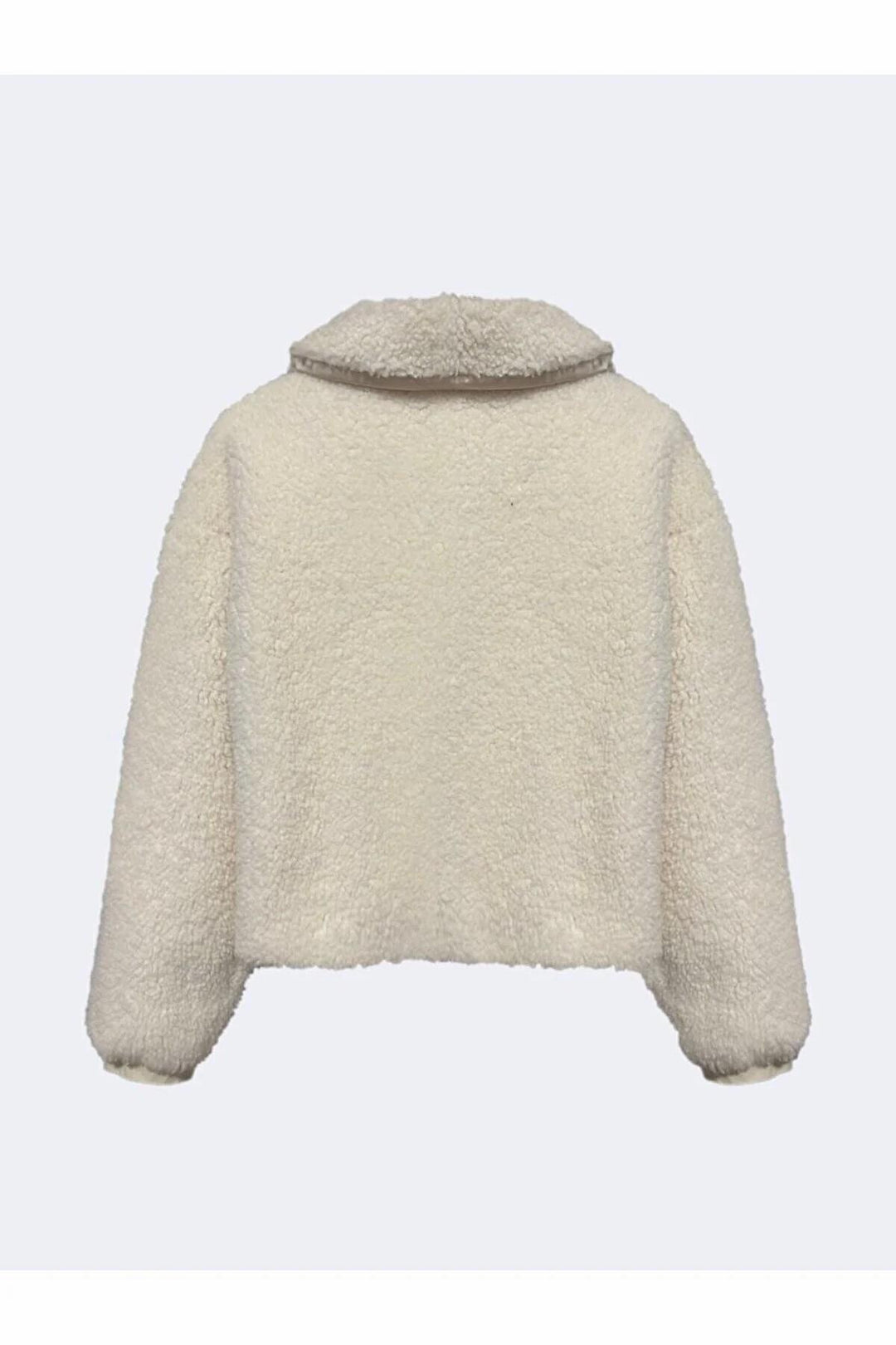LTB Veste blanche en peluche douce à manches longues - Blanc_14142