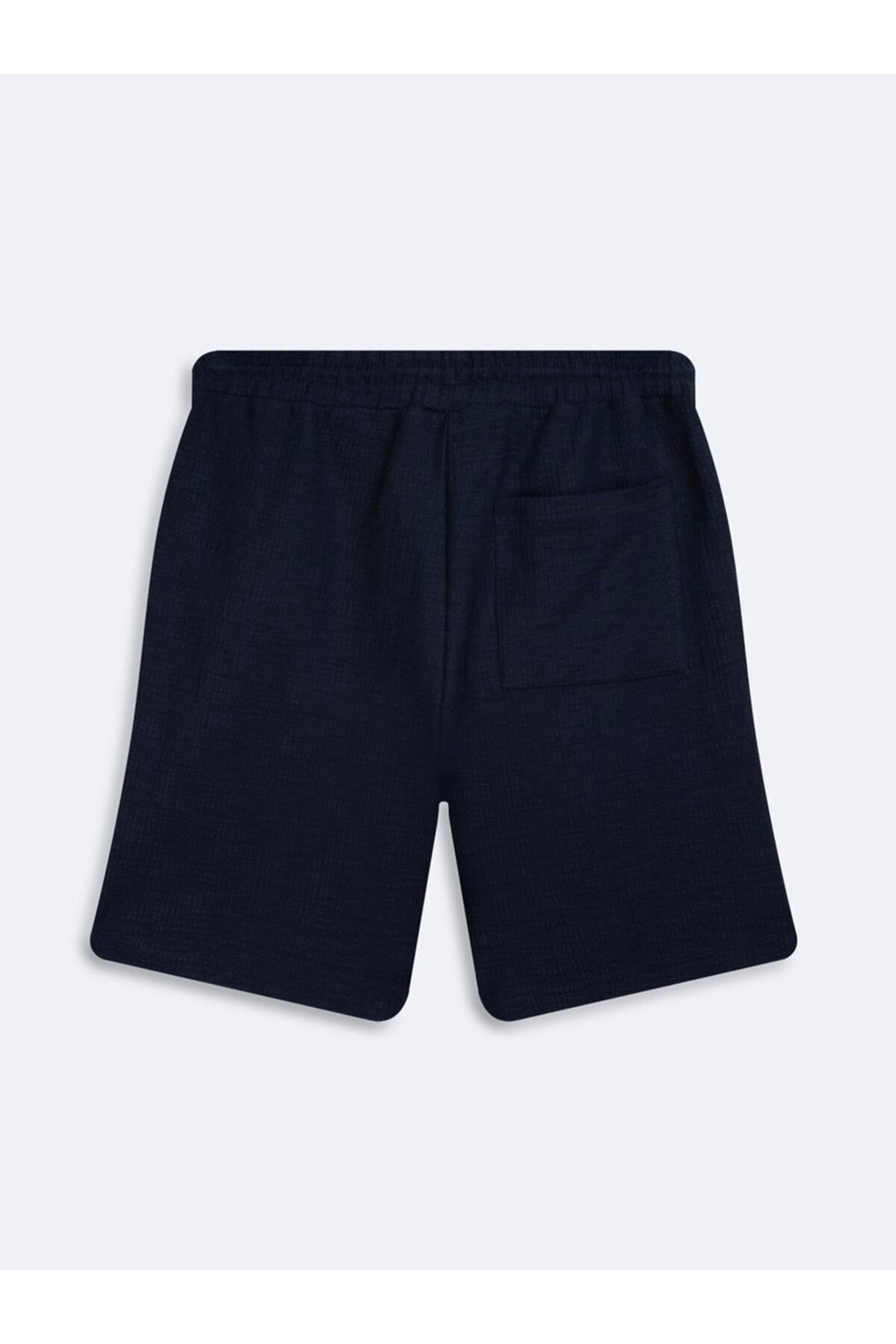 LTB Short en maille jacquard bleu marine avec logo. - Bleu marine