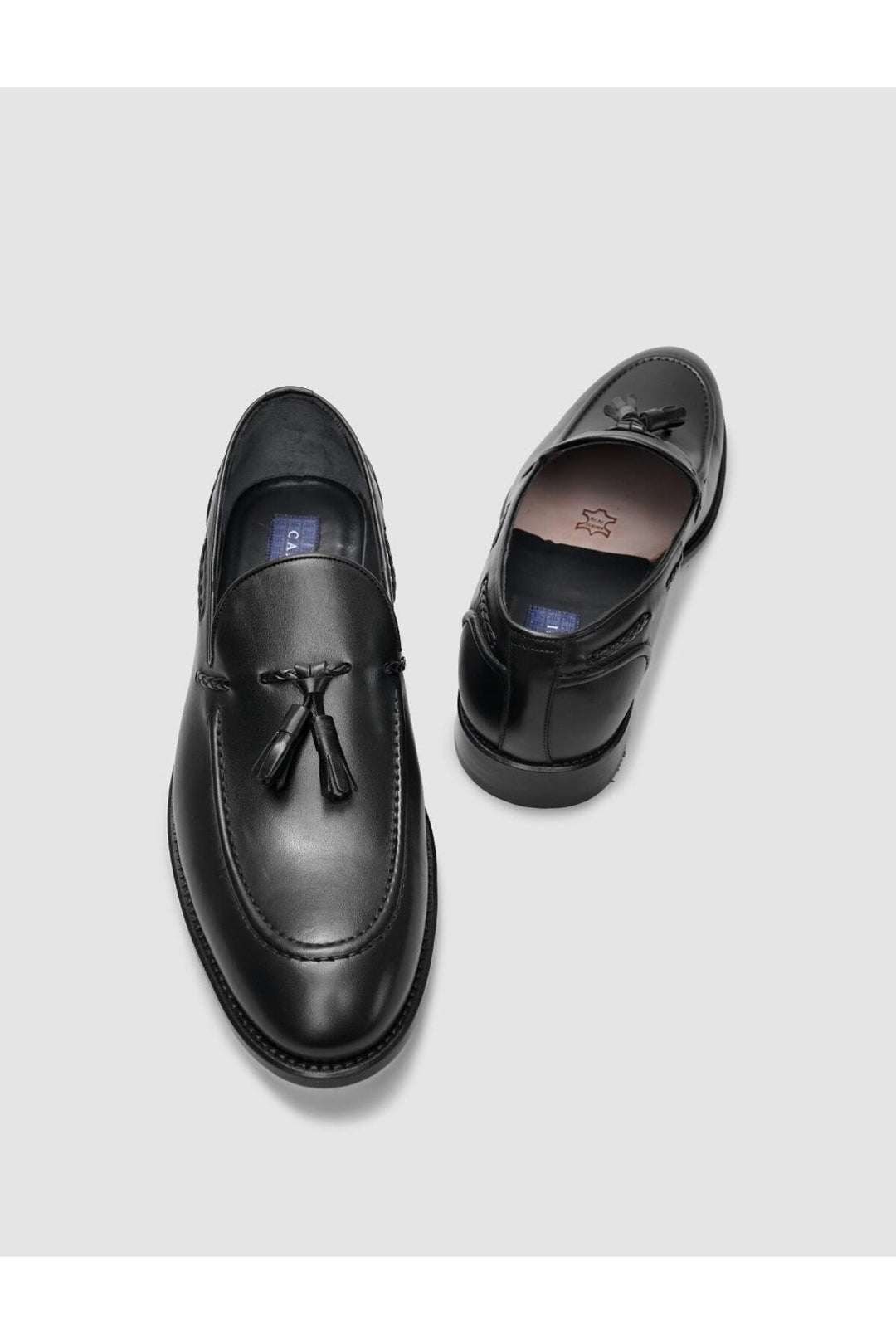 Cabani Shoes Chaussures classiques pour hommes en cuir véritable noir en injection à 100% - Multicolore