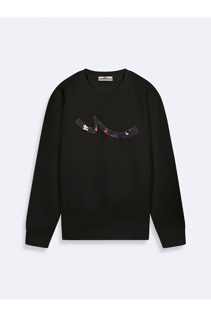 LTB Sweat noir imprimé à pointes