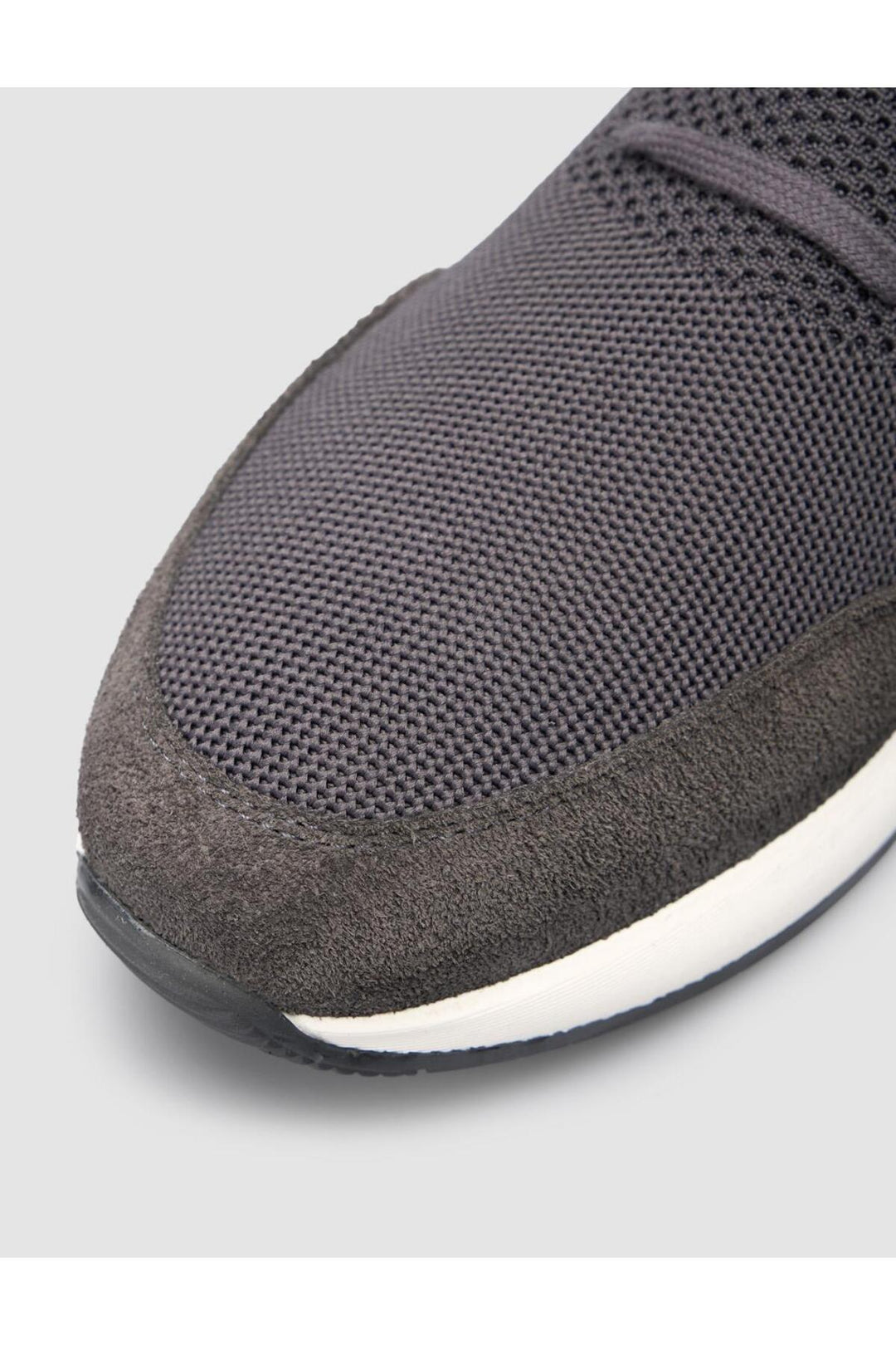 Cabani Shoes Chaussures de sport pour hommes en tricot gris avec lacets - Gris